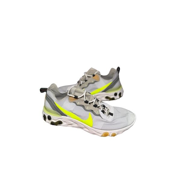 Nike react Lightweight Trainer - Light Gray with Neon Yellow Swoosh size 11 main image 6
